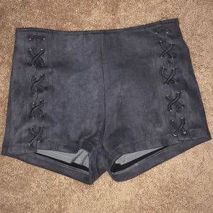 Boutique suede shorts